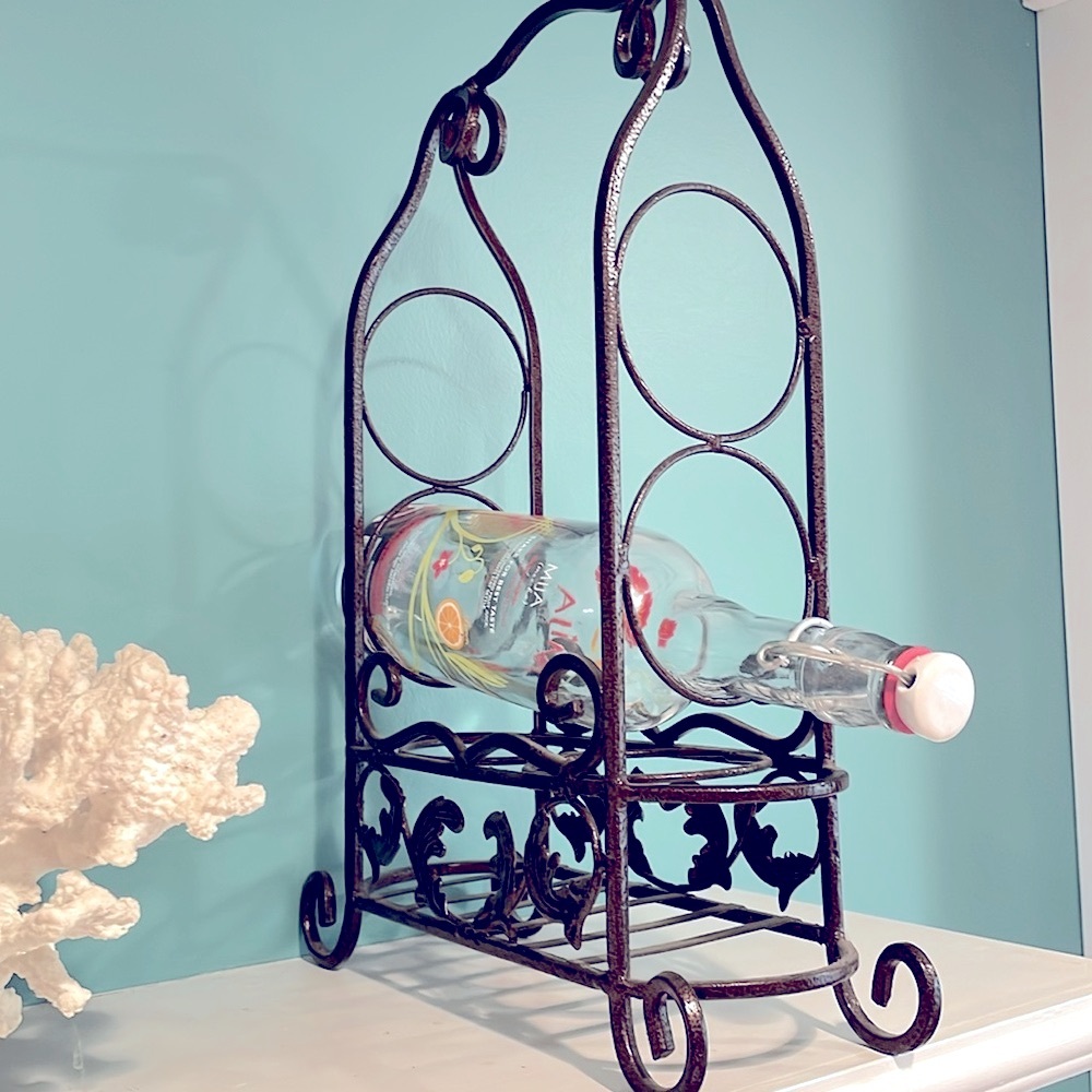 Metal 2 bottle wine rack